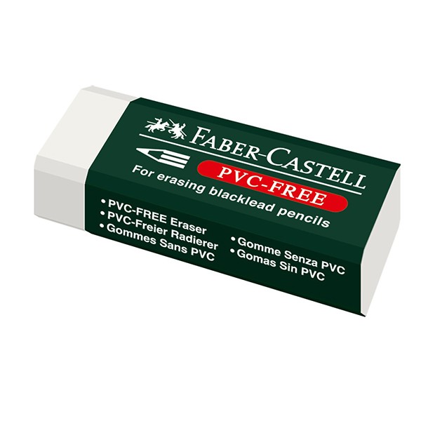 Faber Castell 188538 Rubber Eraser with Sleeve (box/30pc)